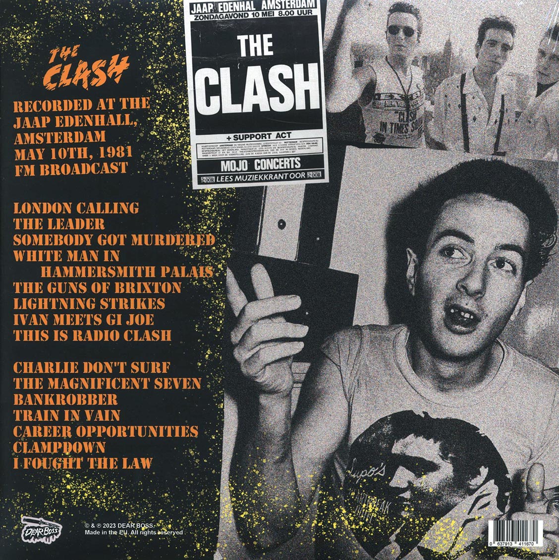 The Clash - Amsterdam's Burning: Jaap Edenhall, Amsterdam, May 10th 1981 (ltd. 300 copies made) (colored vinyl) - Vinyl LP, LP