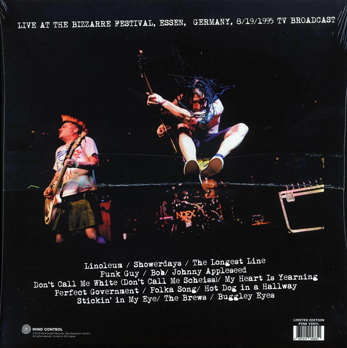 NOFX - American Drugs & German Beers: Live At The Bizzarre Festival, Essen, Germany, 8/19/1995 TV Broadcast (ltd. 500 copies made) (pink vinyl) - Vinyl LP, LP