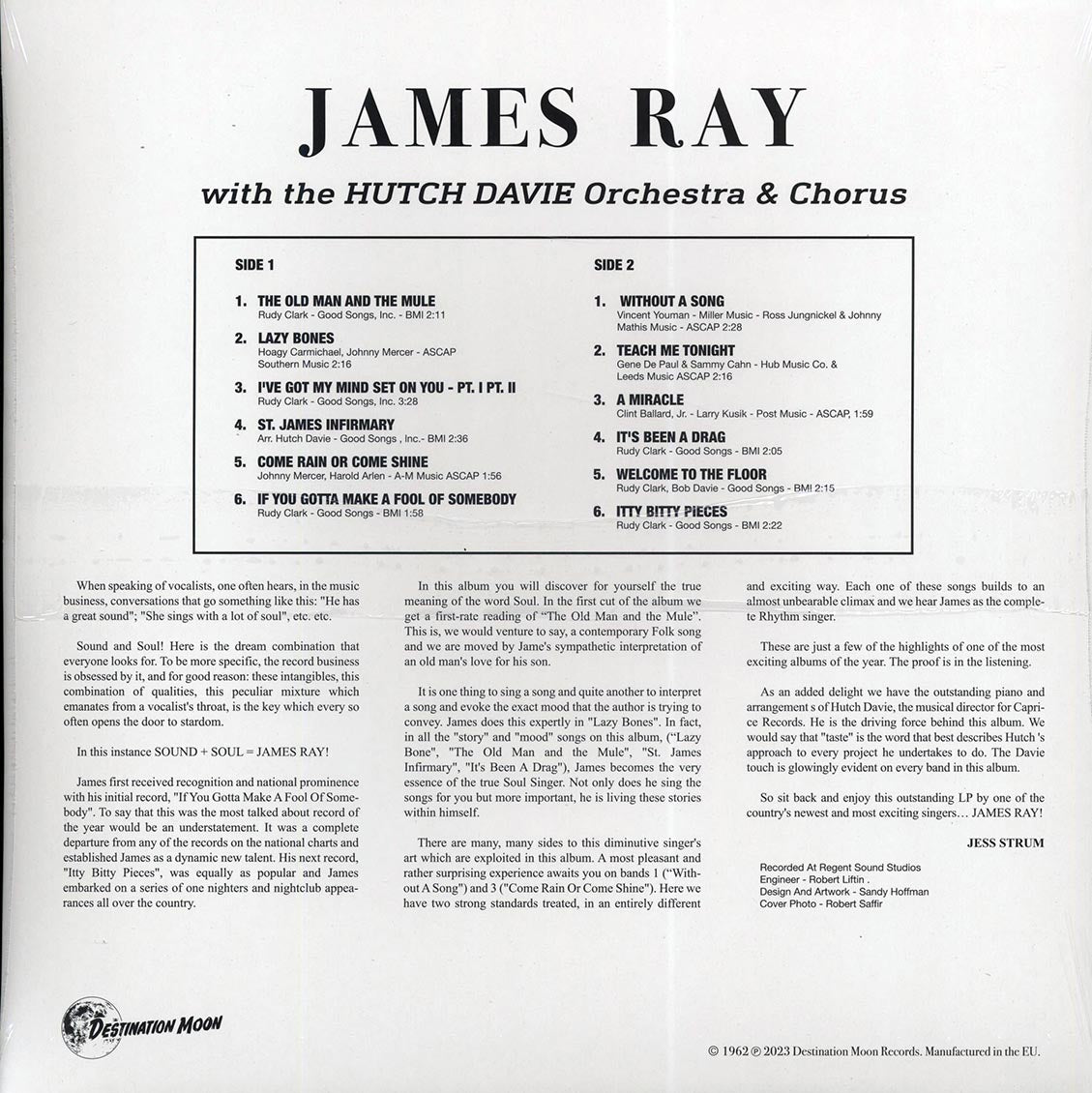 James Ray - James Ray (ltd. 500 copies made) (clear vinyl) - Vinyl LP, LP