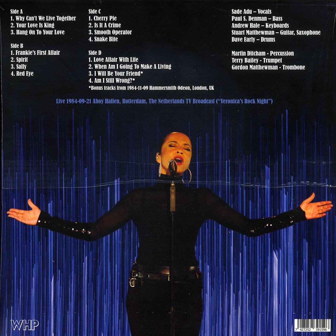 Sade - Live 1984-09-21 Ahoy Hallen, Rotterdam (ltd. ed.) (2xLP) (blue vinyl) - Vinyl LP, LP