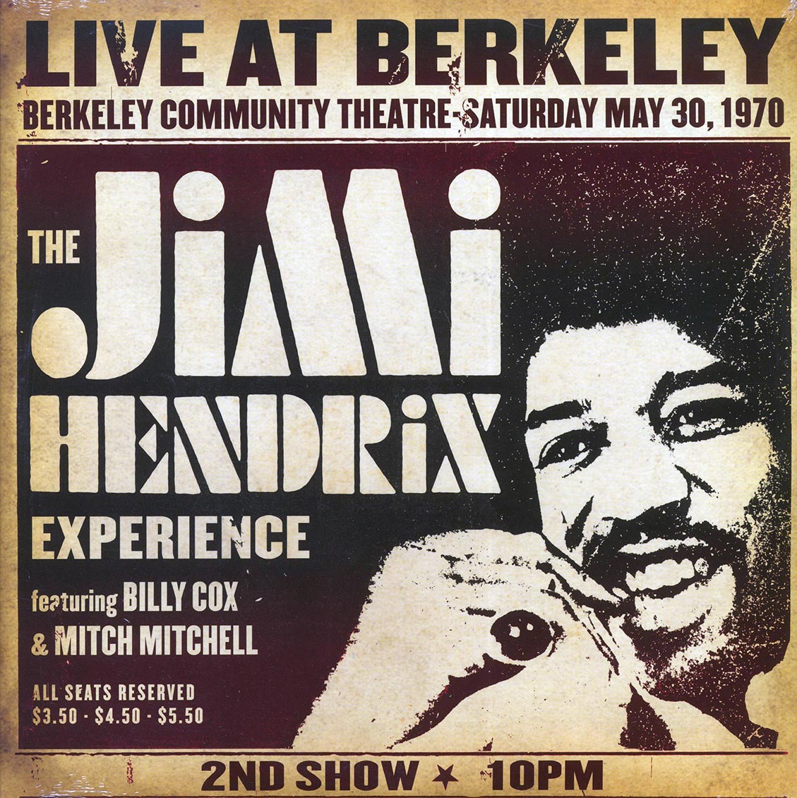 The Jimi Hendrix Experience - Live At Berkeley: Berkeley Community Theatre Saturday May 30, 1970 (2xLP) (180g) (remastered) - Vinyl LP