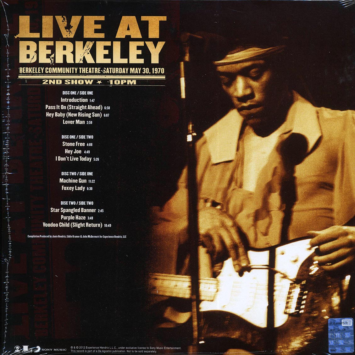 The Jimi Hendrix Experience - Live At Berkeley: Berkeley Community Theatre Saturday May 30, 1970 (2xLP) (180g) (remastered) - Vinyl LP, LP