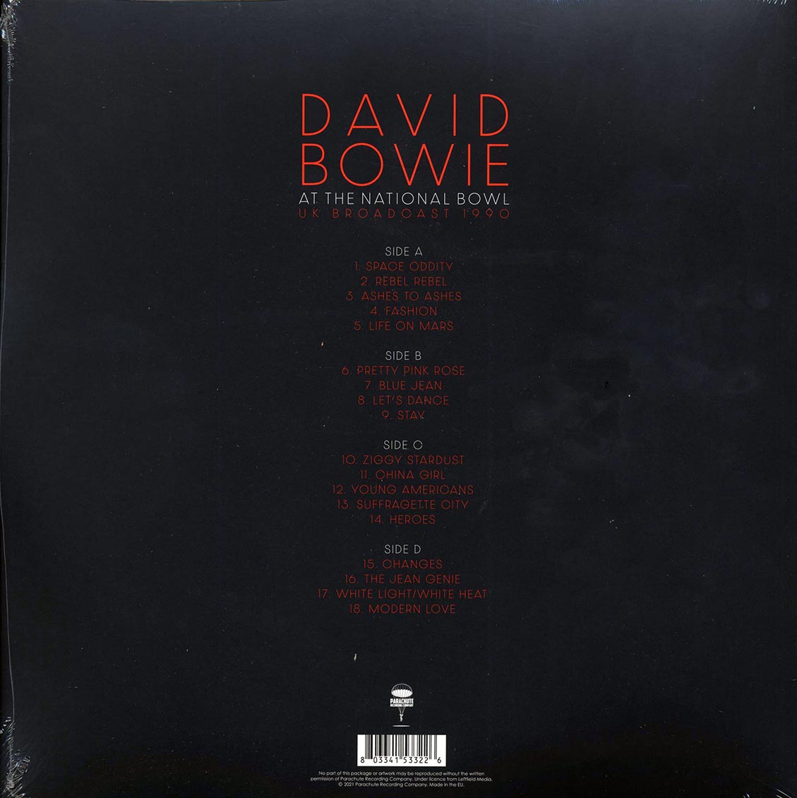 David Bowie - At The National Bowl UK Broadcast 1990: Milton Keynes, England, August 5th 1990 (2xLP) - Vinyl LP, LP