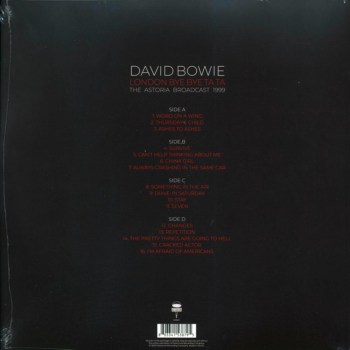 David Bowie - London Bye Bye Ta Ta: The Astoria Broadcast 1999 (2xLP) - Vinyl LP, LP