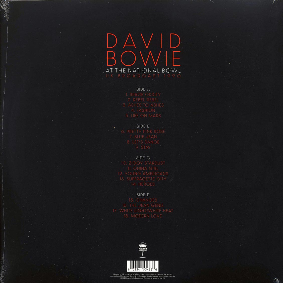 David Bowie - At The National Bowl UK Broadcast 1990: Milton Keynes, England, August 5th 1990 (ltd. ed.) (2xLP) (white vinyl) - Vinyl LP, LP