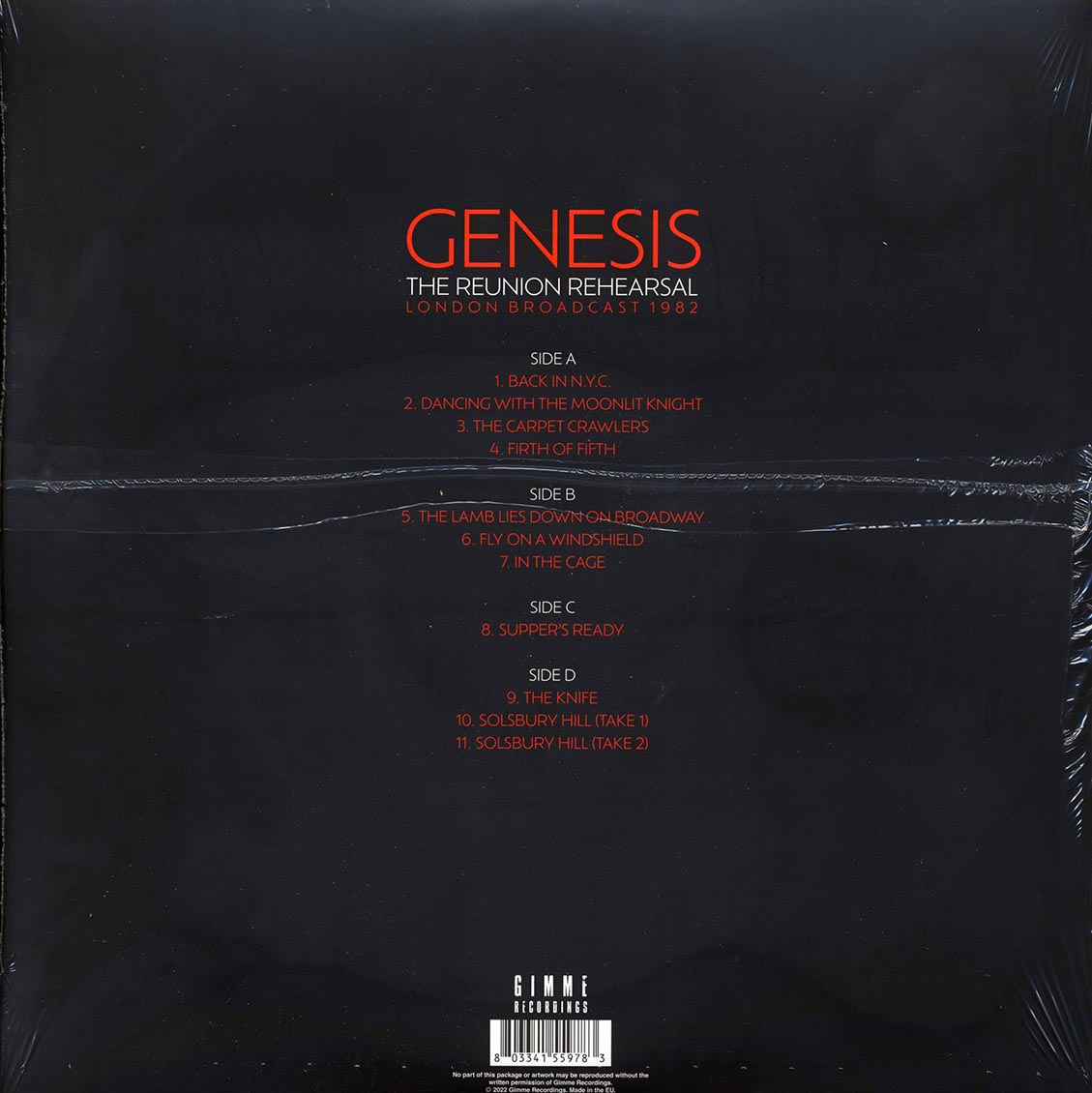 Genesis - The Reunion Rehearsals: London Broadcast 1982 (2xLP) - Vinyl LP, LP