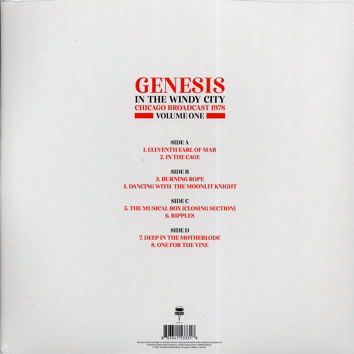 Genesis - In The Windy City Volume 1: Chicago Broadcast 1978 (2xLP) - Vinyl LP, LP