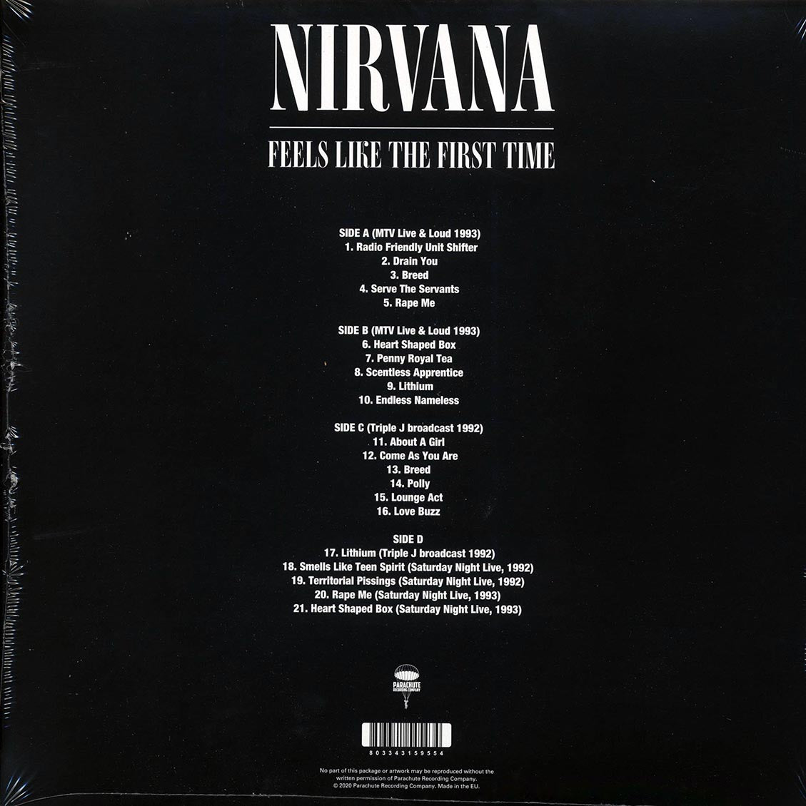 Nirvana - Feels Like The First Time (ltd. ed.) (2xLP) (clear vinyl) - Vinyl LP, LP