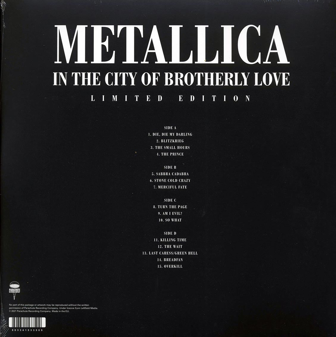Metallica - In The City Of Brotherly Love: The Electric Factory, Philadelphia, Pennsylvania, November 23rd, 1998 (ltd. ed.) (2xLP) (red vinyl) - Vinyl LP, LP