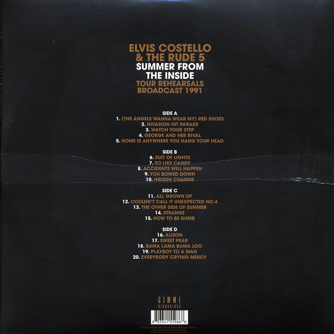 Elvis Costello & The Rude 5 - Summer From The Inside: Arlington Theater, Santa Barbara, CA, 25th May 1991 (2xLP) - Vinyl LP, LP