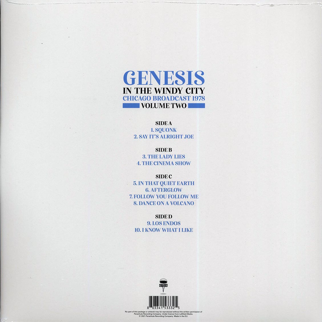 Genesis - In The Windy City Volume 2: Chicago Broadcast 1978 (2xLP) - Vinyl LP, LP