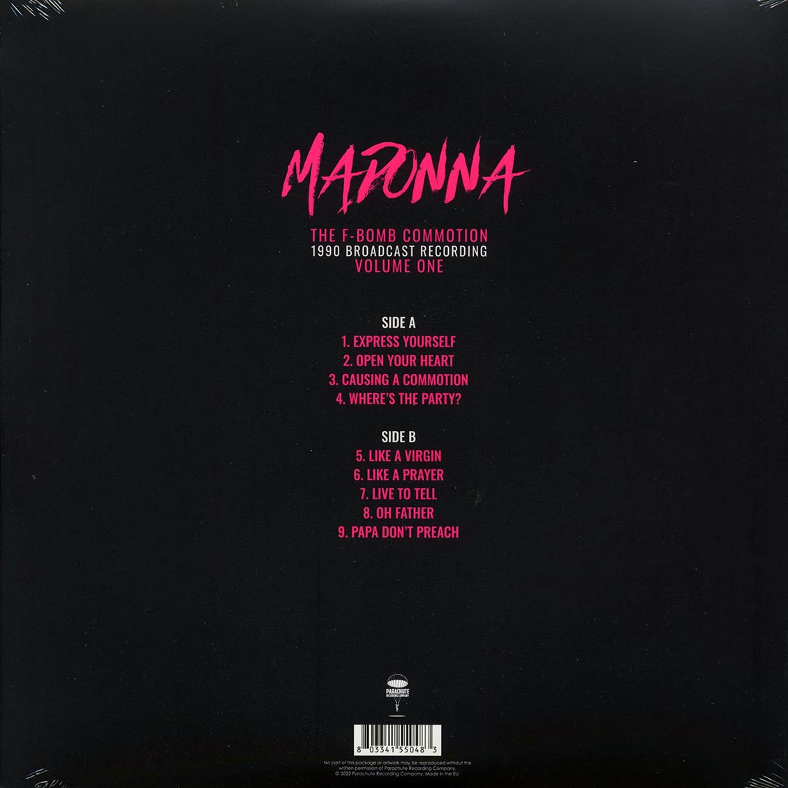 Madonna - The F-bomb Commotion Volume 1: 1990 Broadcast Recording - Vinyl LP, LP
