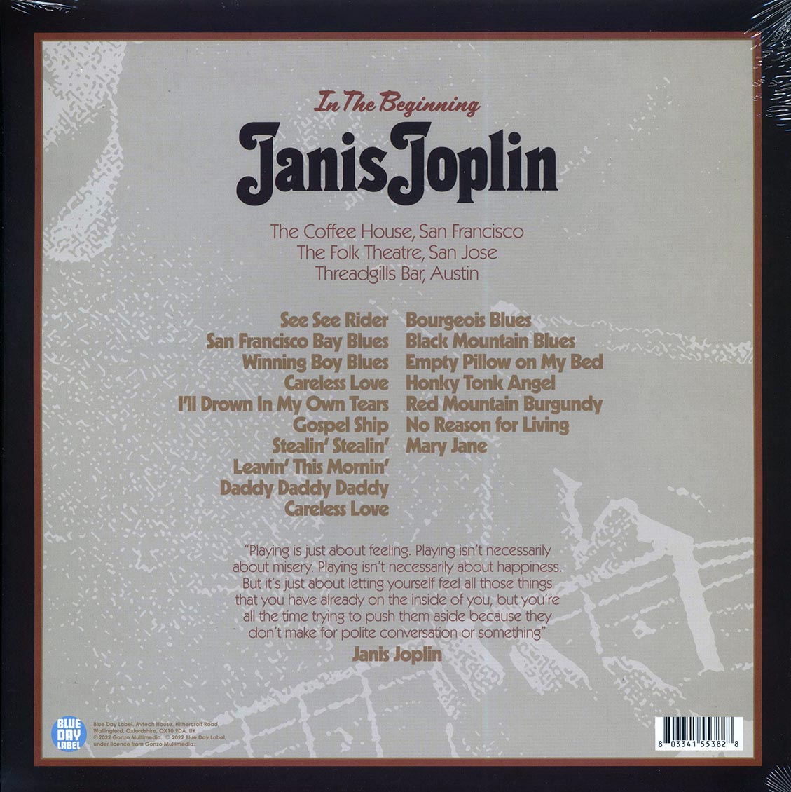 Janis Joplin - In The Beginning: Janis Joplin Live At The Coffee House, San Jose & Threadgills Bar, Austin - Vinyl LP, LP