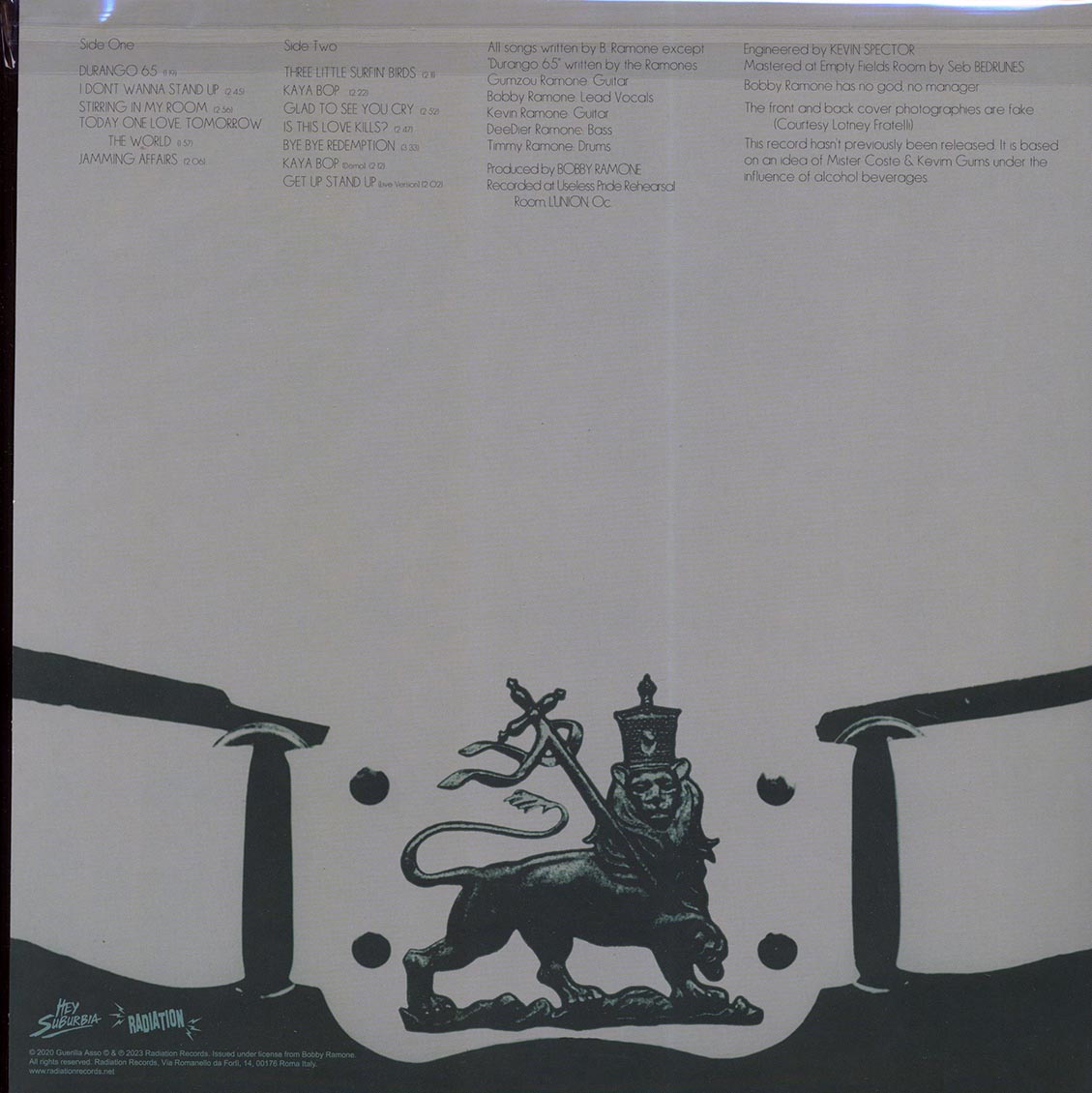 Bobby Ramone - Rocket To Kingston (ltd. 500 copies made) (clear vinyl) - Vinyl LP, LP