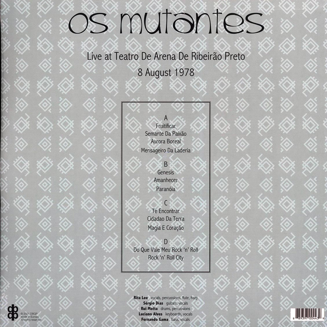 Os Mutantes - Live At Teatro De Arena De Ribeiro Preto 8 August 1978 (2xLP) - Vinyl LP, LP