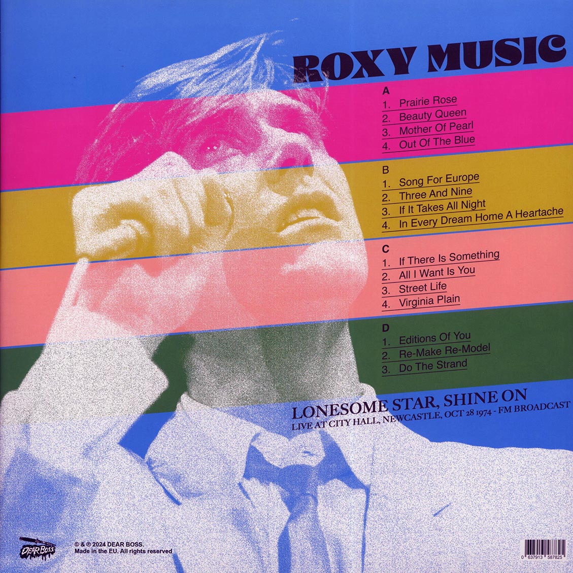 Roxy Music - Lonesome Star, Shine On: Live At City Hall, Newcastle, Oct 28 1974 (ltd. 300 copies made) (2xLP) (colored vinyl) - Vinyl LP, LP