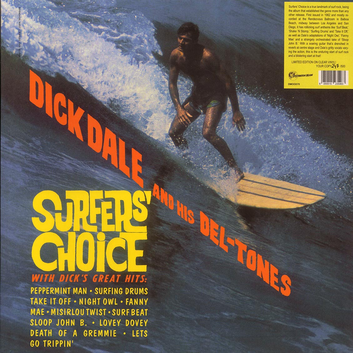 Dick Dale & His Del-Tones - Surfer's Choice (ltd. 500 copies made) (clear vinyl) - Vinyl LP