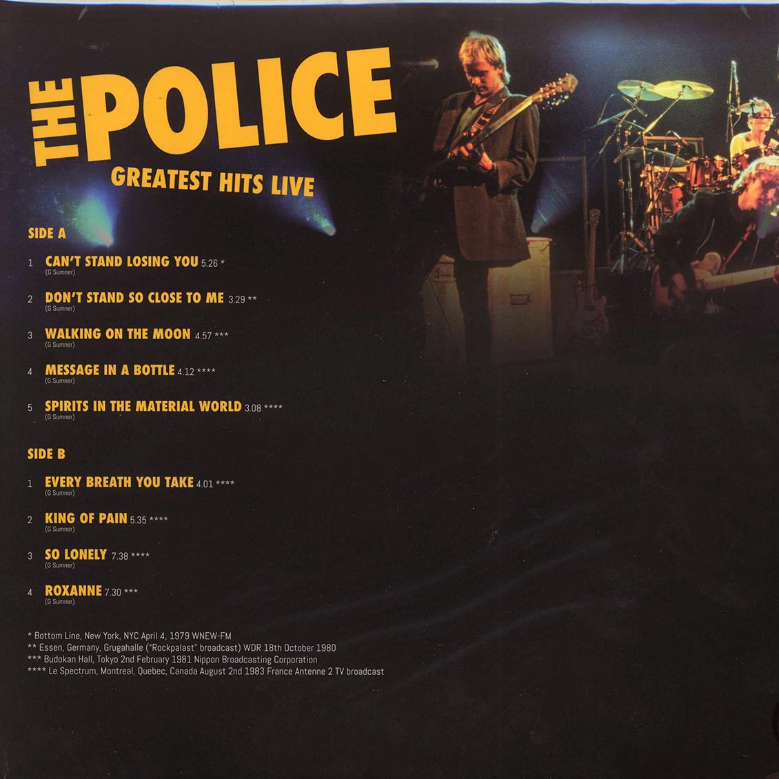 The Police - Greatest Hits Live (180g) - Vinyl LP, LP