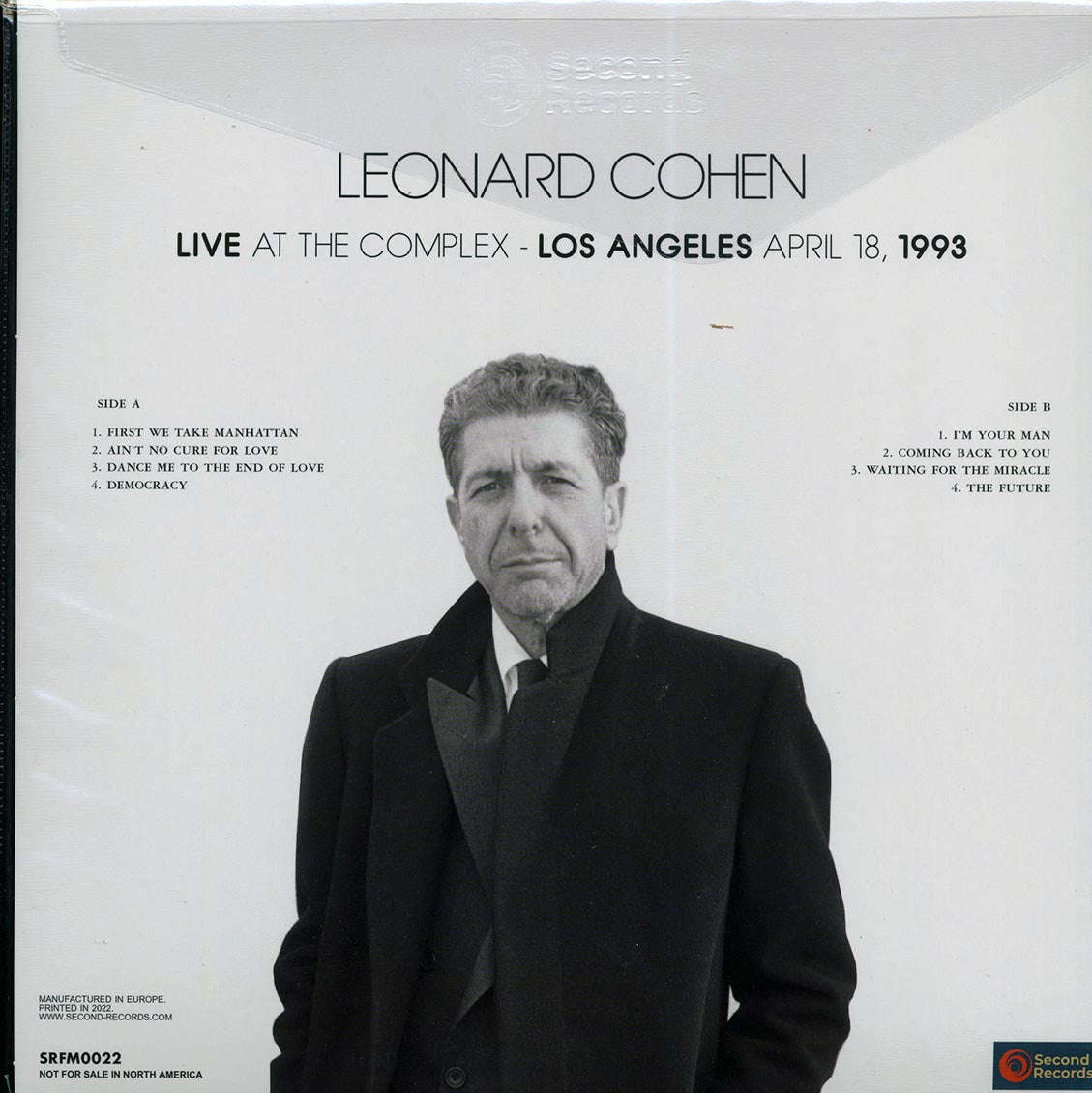Leonard Cohen - Live At The Complex, Los Angeles, April 18, 1993 (180g) (blue vinyl) - Vinyl LP, LP