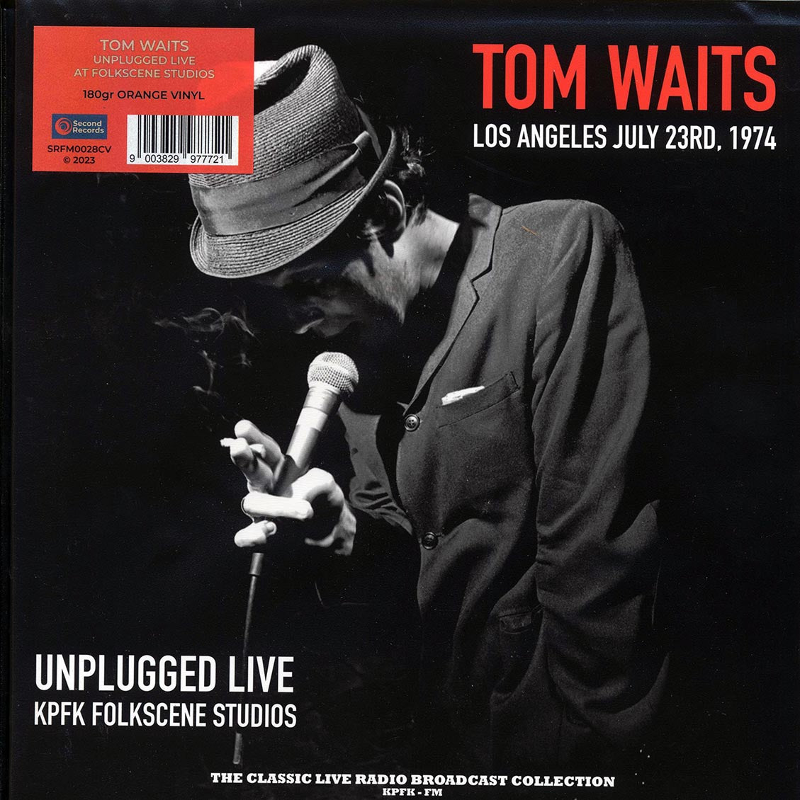 Tom Waits - Unplugged Live: KPFK Folkscene Studios, Los Angeles July 23rd, 1974 (180g) (orange vinyl) - Vinyl LP