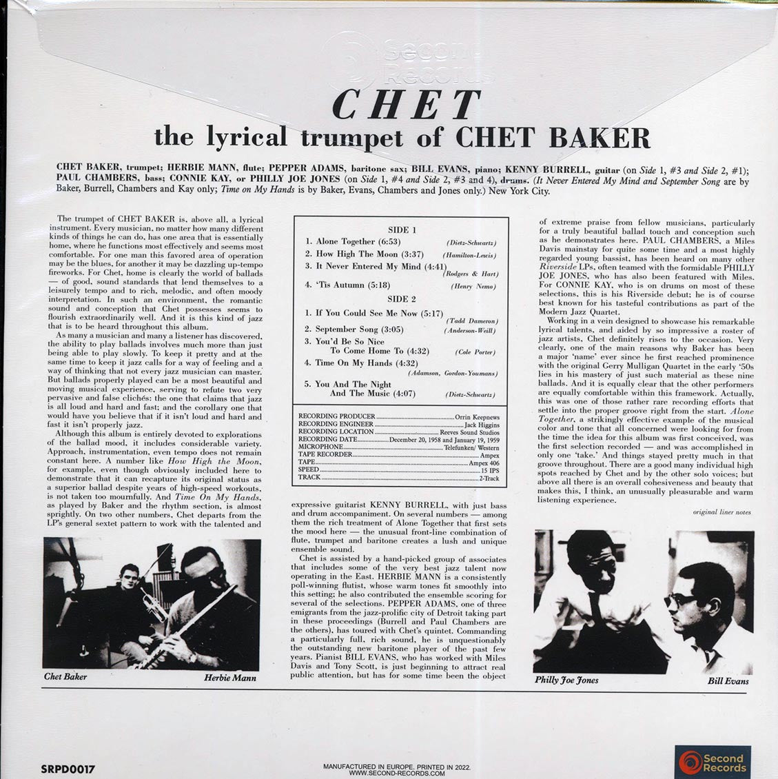 Chet Baker - Chet (180g) - Vinyl LP, LP