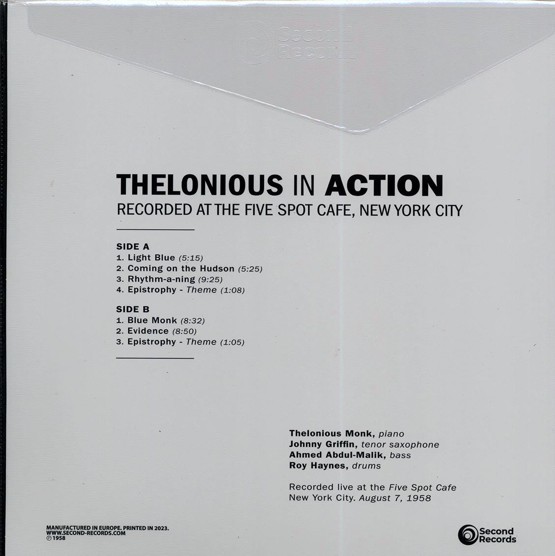 Thelonious Monk - In Action (180g) (clear vinyl) - Vinyl LP, LP