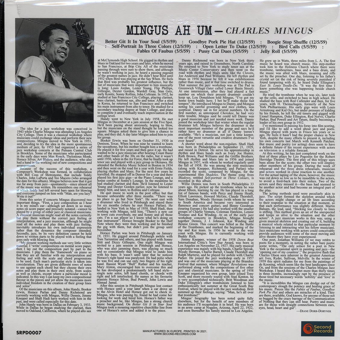 Charles Mingus - Mingus Ah Um (180g) (yellow vinyl) - Vinyl LP, LP
