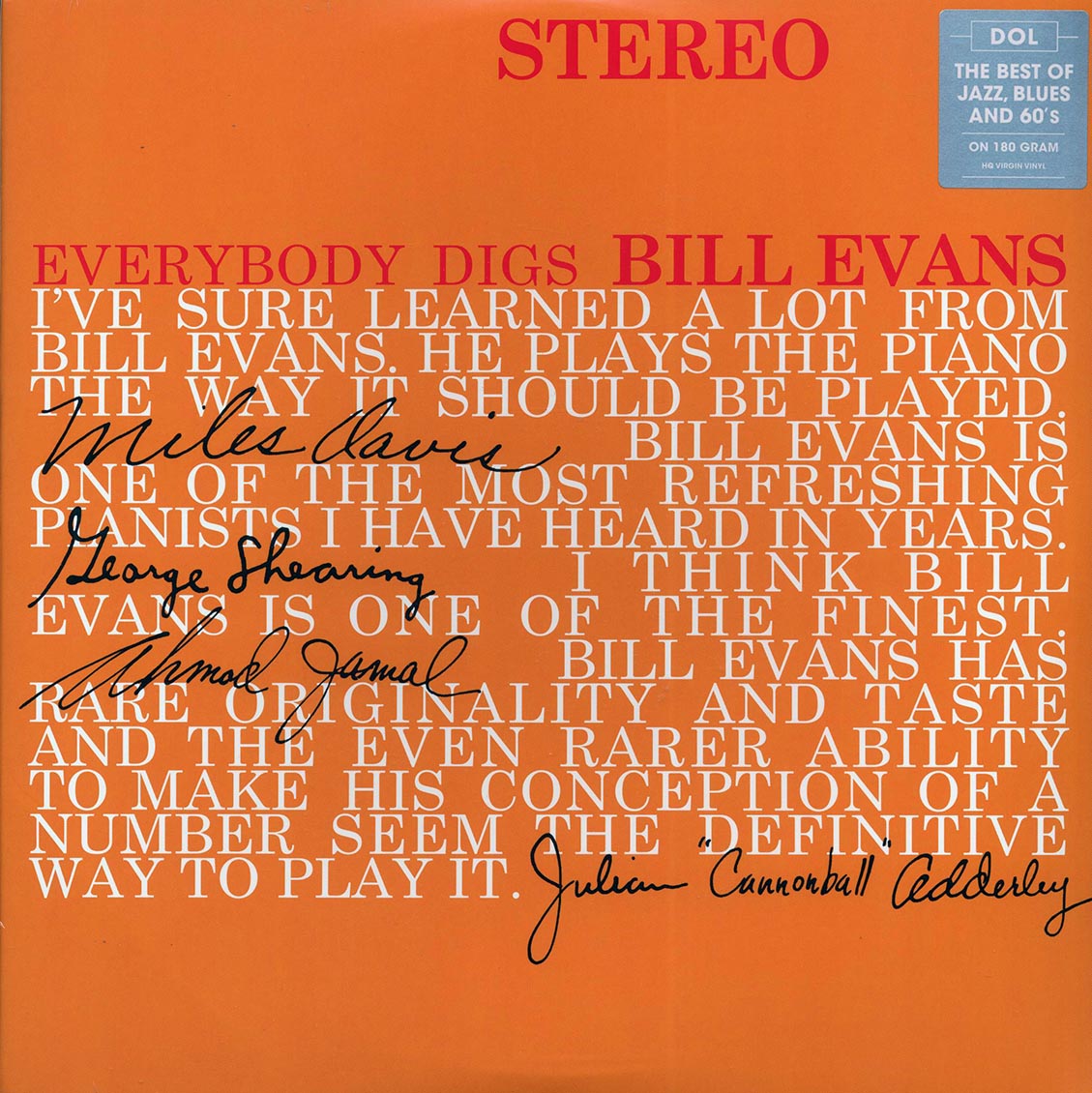 Bill Evans - Everybody Digs Bill Evans (180g) - Vinyl LP