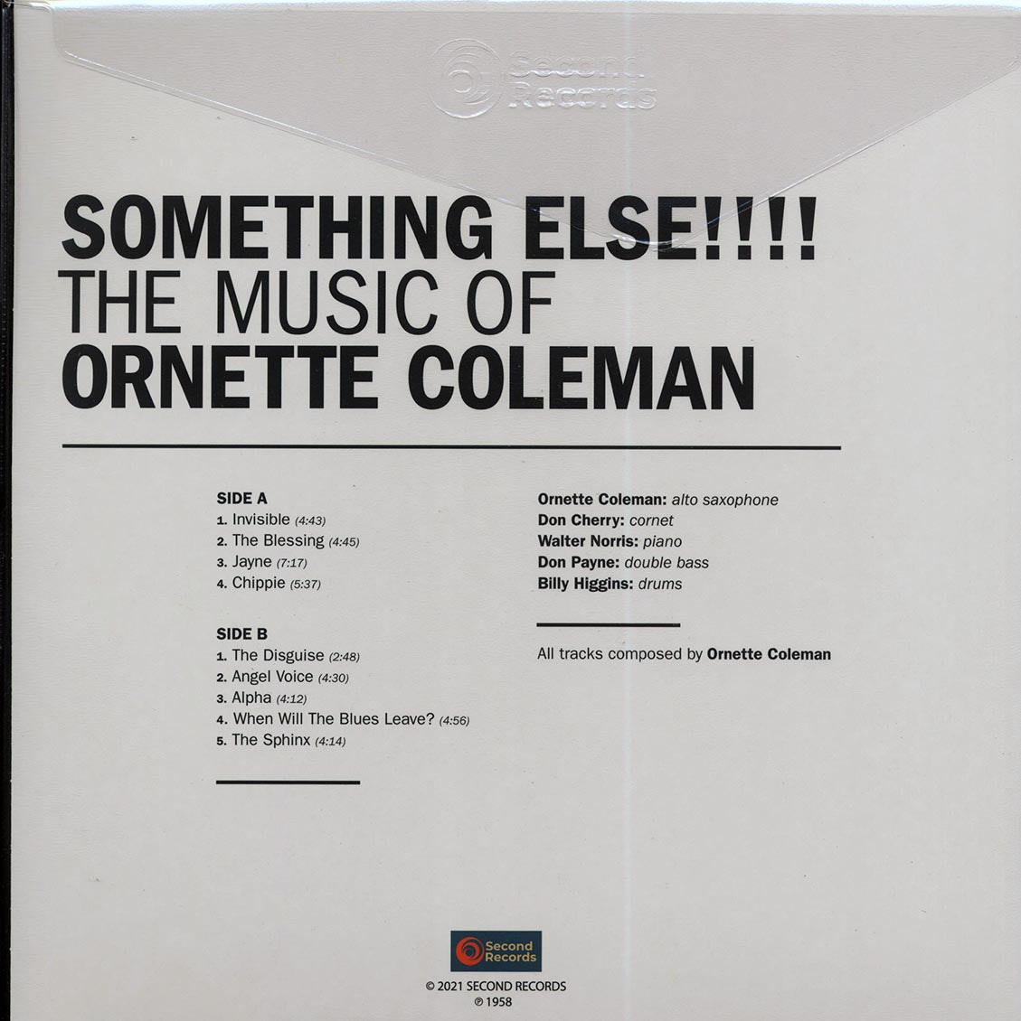 Ornette Coleman - Something Else!!! The Music Of Ornette Coleman (180g) (clear vinyl) - Vinyl LP, LP