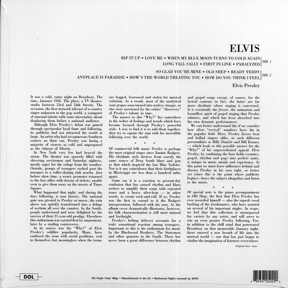 Elvis Presley - Elvis (180g) (orange vinyl) - Vinyl LP, LP