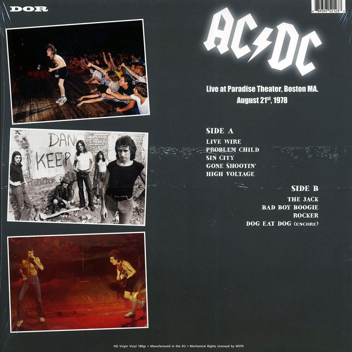 AC/DC - Live At Paradise Theater, Boston MA, August 21st, 1978 (180g) (blue vinyl) - Vinyl LP, LP