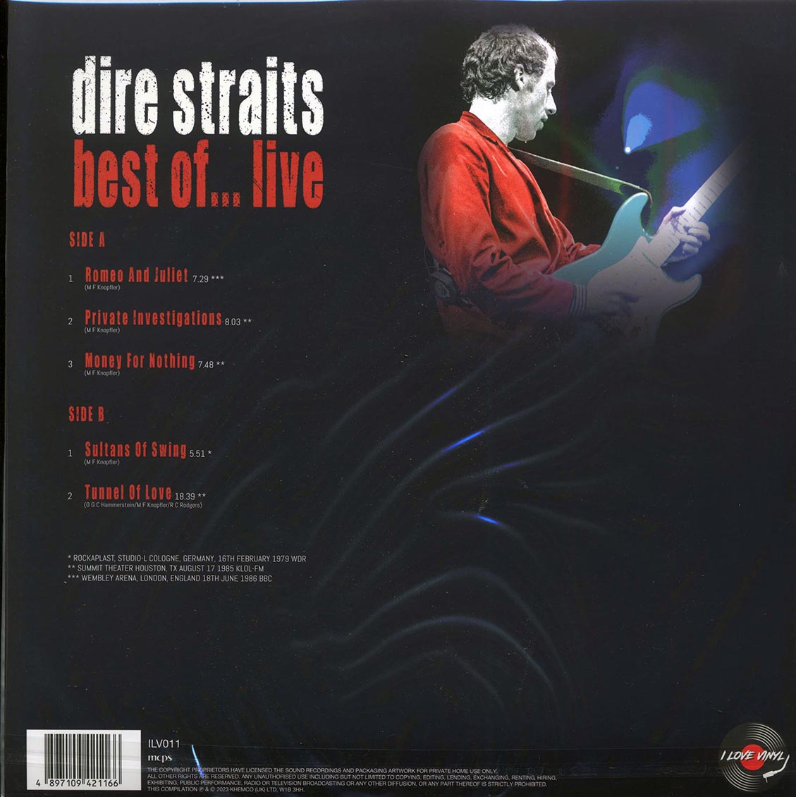 Dire Straits - Best Of Live: Rockpalast Germany, Summit Theater Houston, Wembley Arena  London (180g) - Vinyl LP, LP