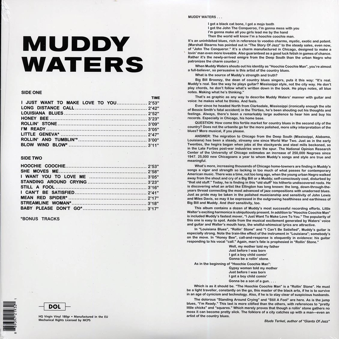 Muddy Waters - The Best Of Muddy Waters (+ 7 bonus tracks) (180g) - Vinyl LP, LP