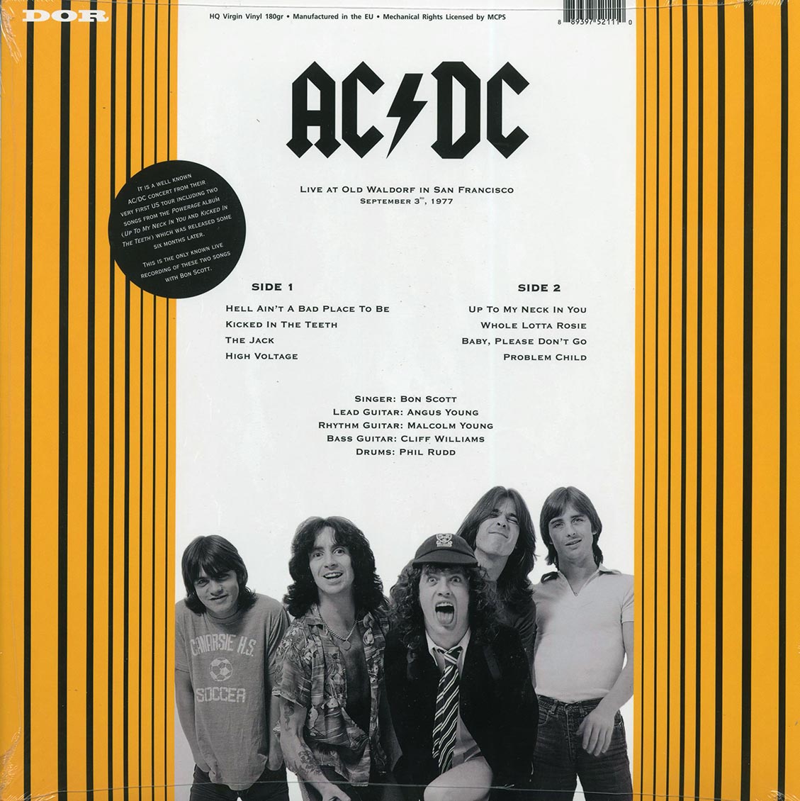 AC/DC - Live At Old Waldorf In San Francisco, September 3rd, 1977 (180g) (red vinyl) - Vinyl LP, LP