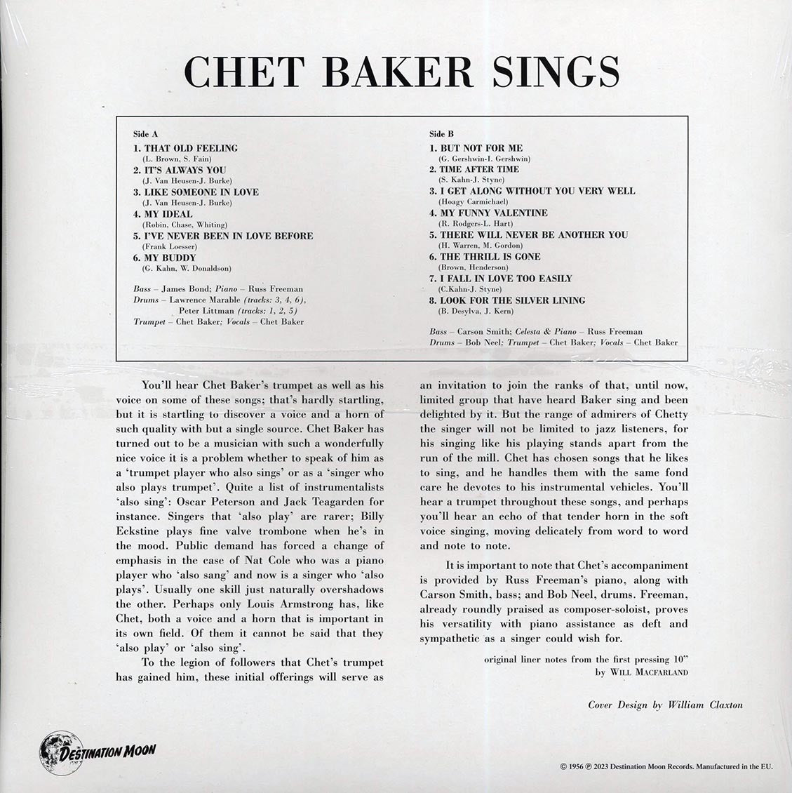 Chet Baker - Sings (ltd. 500 copies made) (clear vinyl) - Vinyl LP, LP