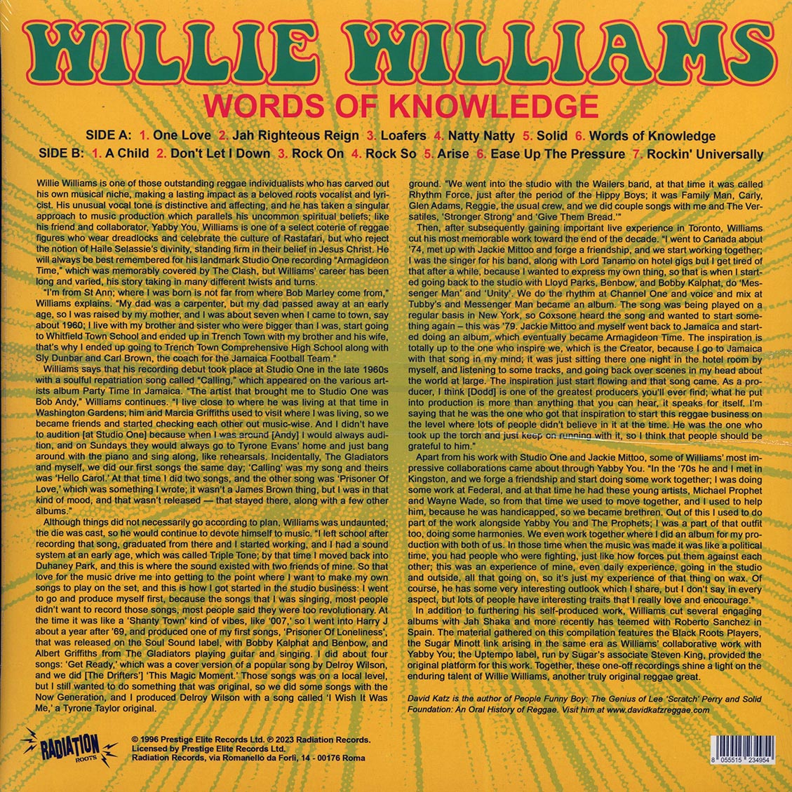 Willie Williams - Words Of Knowledge - Vinyl LP, LP