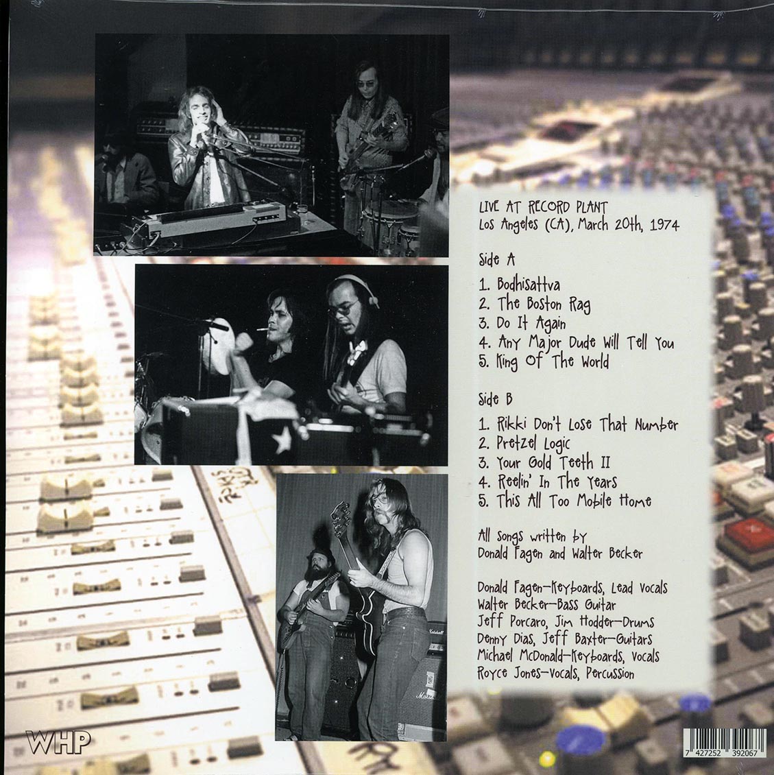 Steely Dan - Live At Record Plant, Los Angeles, March 20th, 1974 - Vinyl LP, LP