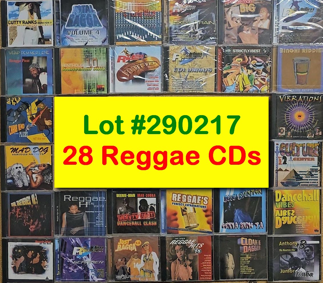 Luciano, Cutty Ranks, Sizzla, Dennis Brown, Morgan Heritage, Michael Rose, Bushman, Etc. - Lot #290217: 28 Reggae CDs (NEW/SEALED) - CD