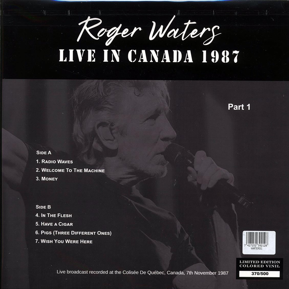 Roger Waters - Live In Canada 1987 Part 1 (ltd. 500 copies made) (green vinyl) - Vinyl LP, LP