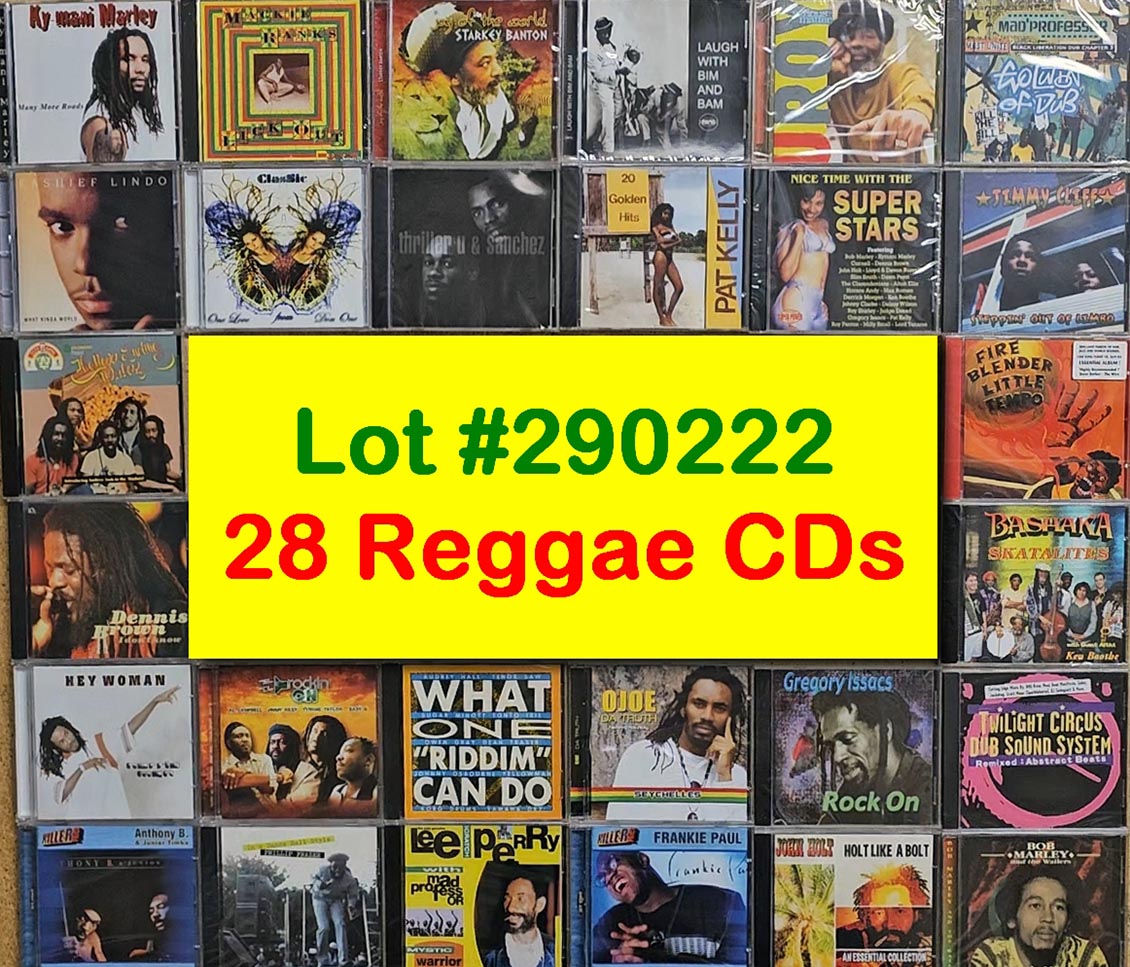 U Roy, The Skatalites, Gregory Isaacs, Bob Marley, John Holt, Mad Professor, Dennis Brown, Etc. - Lot #290222: 28 Reggae CDs (NEW/SEALED) - CD