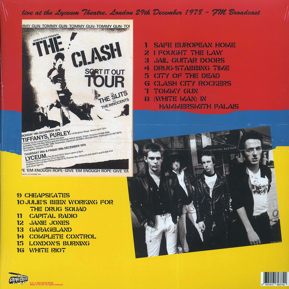 The Clash - Sort It Out: Live At The Lyceum Theatre, London 29th December 1978 (ltd. 300 copies made) (yellow vinyl) - Vinyl LP, LP