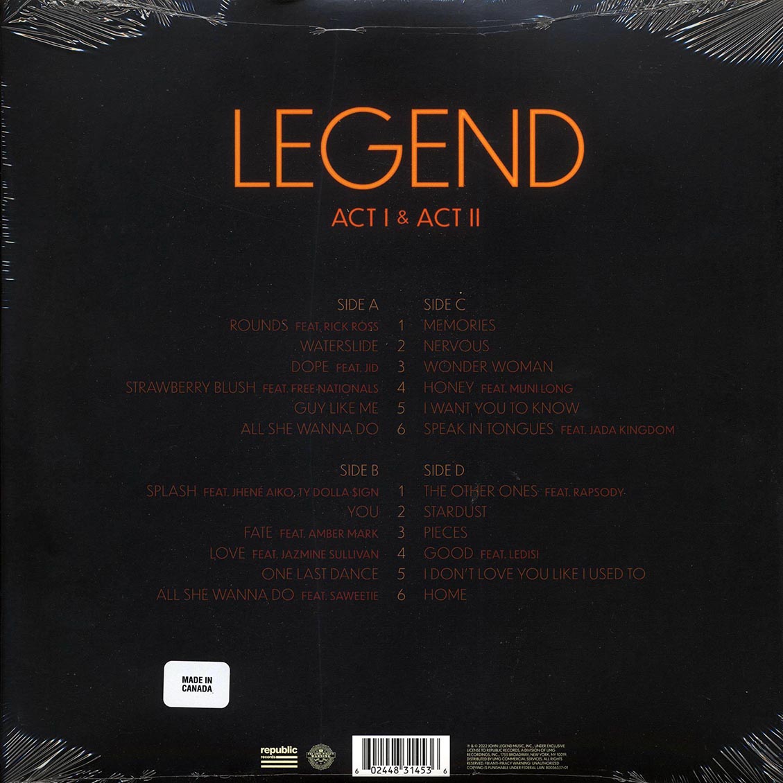 John Legend - Legend (2xLP) - Vinyl LP, LP