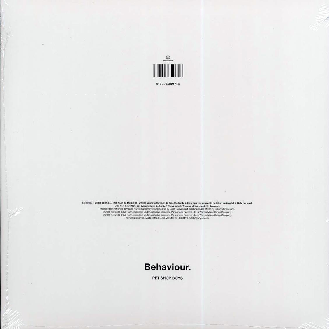 Pet Shop Boys - Behavior (180g) (remastered) - Vinyl LP, LP