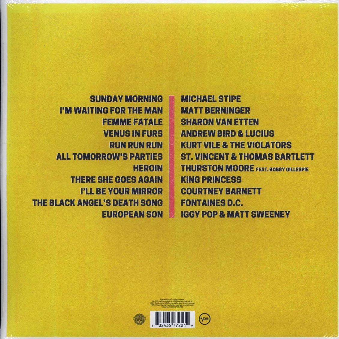 Iggy Pop, Andrew Bird, Kurt Vile, Fontaines DC, Etc. - I'll Be Your Mirror: A Tribute To The Velvet Underground & Nico (2xLP) - Vinyl LP, LP