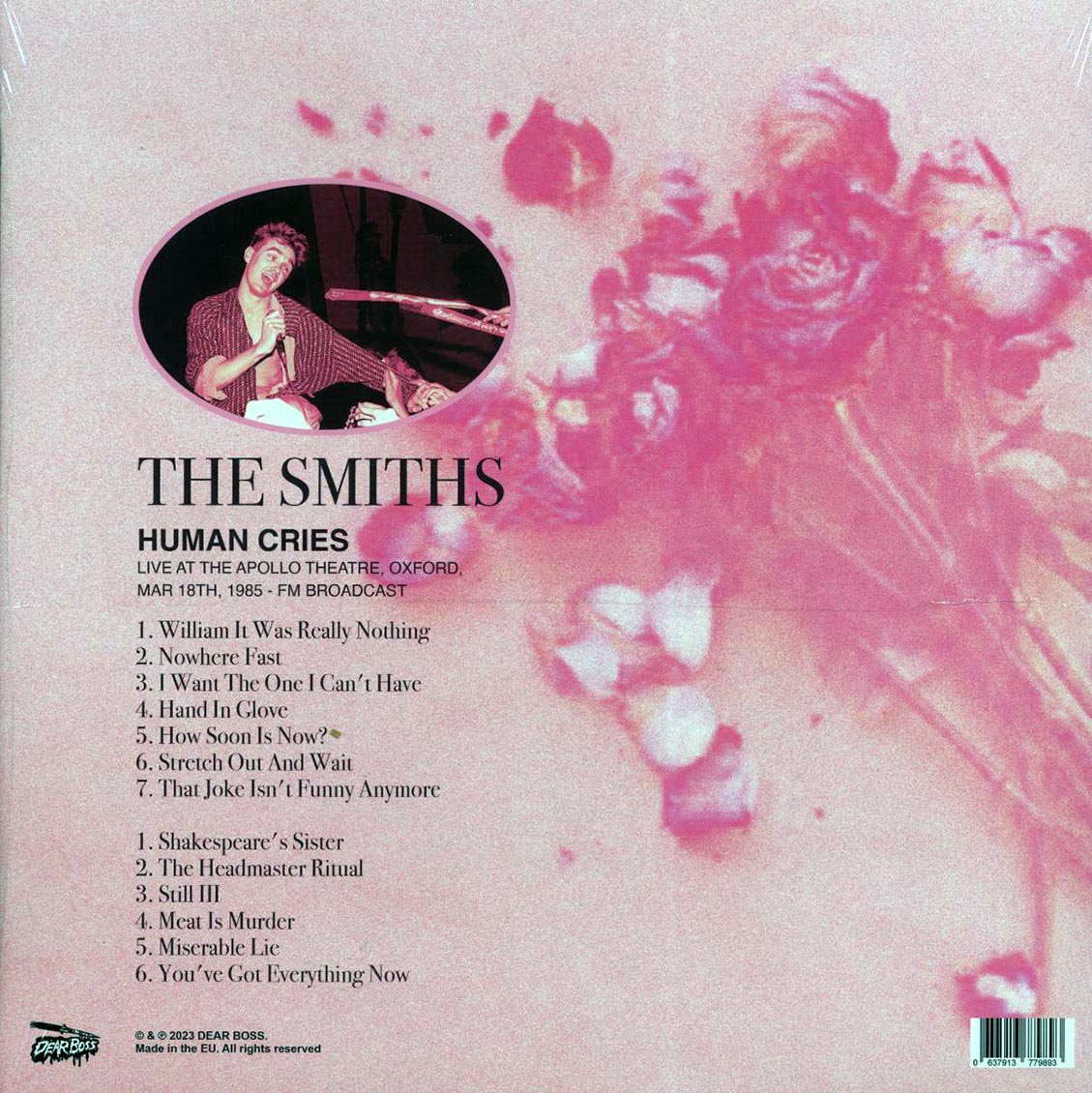 The Smiths - Human Cries: Live At The Apollo Theatre, Oxford, March 18th 1985 (ltd. 300 copies made) (colored vinyl) - Vinyl LP, LP