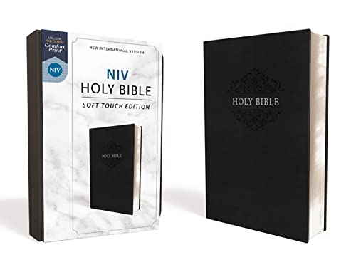 NIV, Holy Bible, Soft Touch Edition, Imitation Leather, Black, Comfort Print -- Zondervan - Bible