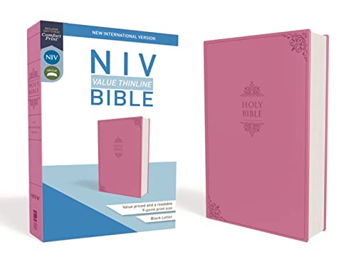 NIV, Value Thinline Bible, Imitation Leather, Pink -- Zondervan - Bible