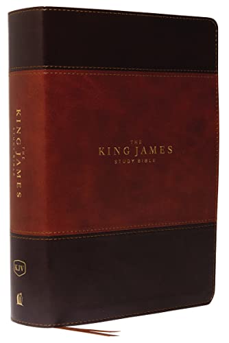 The King James Study Bible, Imitation Leather, Brown, Full-Color Edition -- Thomas Nelson, Bible