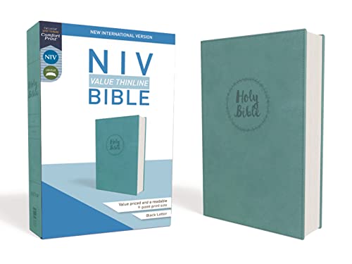 NIV, Value Thinline Bible, Imitation Leather, Blue -- Zondervan, Bible