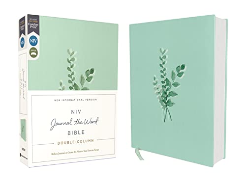 Niv, Journal the Word Bible, Double-Column, Cloth Over Board, Teal, Red Letter Edition, Comfort Print: Reflect, Take Notes, or Create Art Next to Your -- Zondervan - Bible